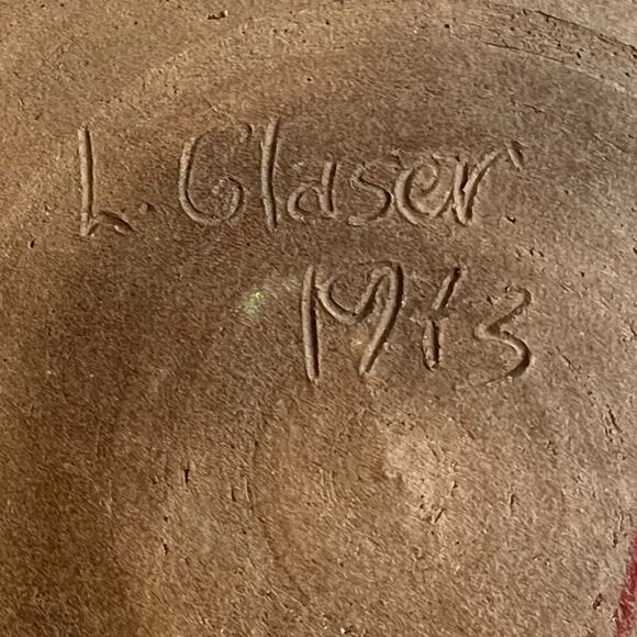 Vintage Dome Lid Butter Dish Art Studio Pottery Covered 2Piece Artist Signed 70s - Picture 12 of 14